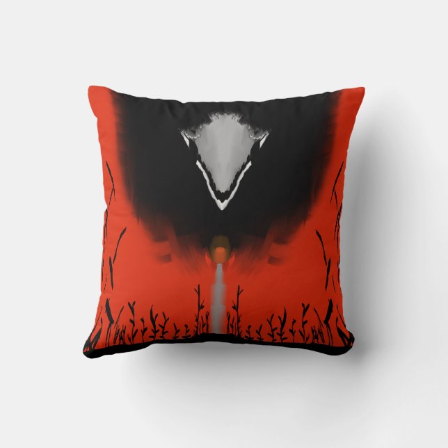 Mörk Anime Fantasy Kråka och Demon Konst Kudde (Baksida)