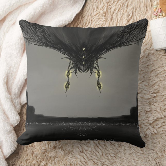 Mörk Anime Fantasy Kråka och Demon Konst Kudde (Filt)