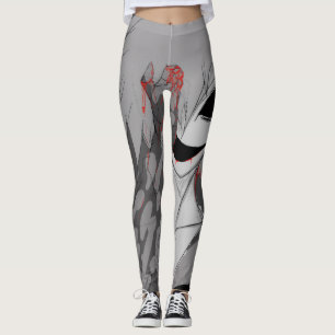 Mörk Anime Fantasy Kråka och Demon Konst Leggings