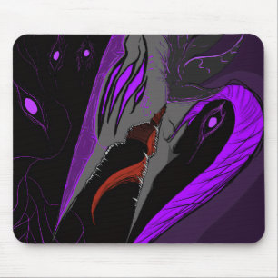 Mörk Anime Fantasy Kråka och Demon Konst Musmatta