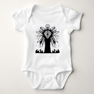 Mörk Anime Fantasy Kråka och Demon Konst T Shirt