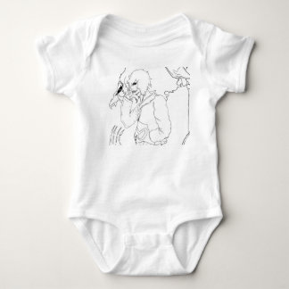 Mörk Anime Fantasy Kråka och Demon Konst T Shirt