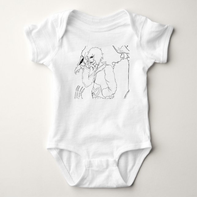 Mörk Anime Fantasy Kråka och Demon Konst T Shirt (Framsida)