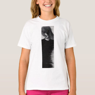Mörk Anime Fantasy Kråka och Demon Konst T Shirt