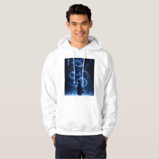 Mörk Animefigur Hoodie – Mystisk Blå Draksp