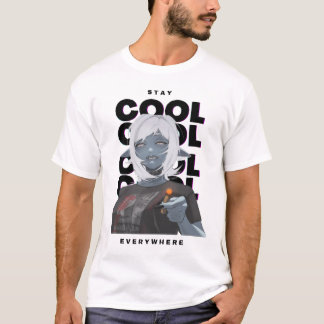 Mörk animerad tjej t shirt