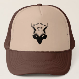 Mörk Antelope Silhouette Monogram Keps