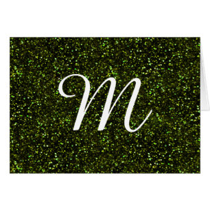Mörk Apple Grönt Glitter Hälsningskort