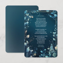 Mörk Aquamarine och Teal Blue Blommigt Bröllop