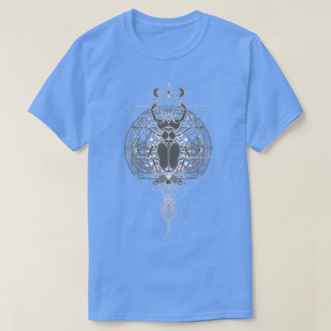 Mörk Arcane Esoteric Egyptian Scarab Sigil T Shirt (Design framsida)
