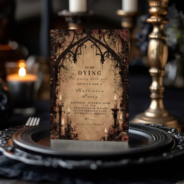 Mörk Archway Gothic Halloween Inbjudningar (Skapare uppladdad)