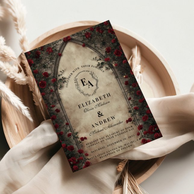 Mörk Archway Ro Bröllop Inbjudningar (Skapare uppladdad)