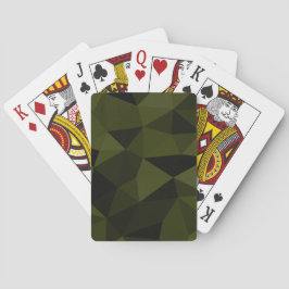 Mörk armégrön svart geometrisk mesh-mönster cool  casinokort