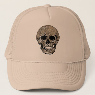 Mörk Art Gothic Cranium Vector Illustration Brown Keps