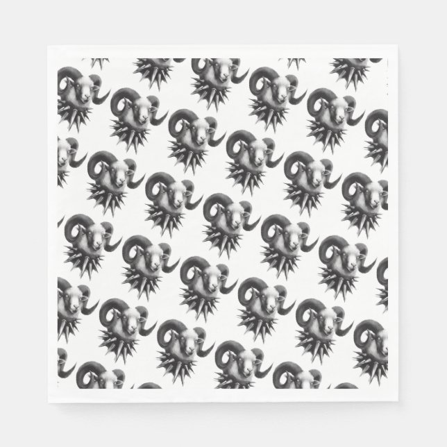 mörk art napkins gothegarn art by missmultifairy pappersservett (Framsidan)