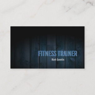 Mörk av Affärskortet för Fitness Trainer Wood Visitkort