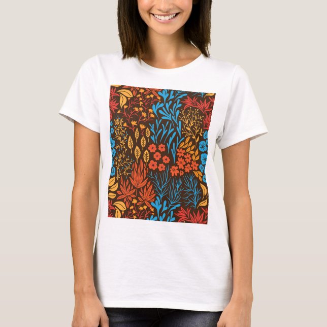 mörk av blommigt Dudles Tee Shirt (Framsida)