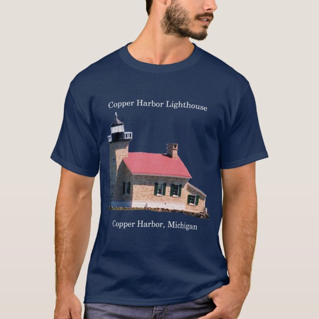 Mörk av Copper Harbour-fyr T Shirt (Framsida)