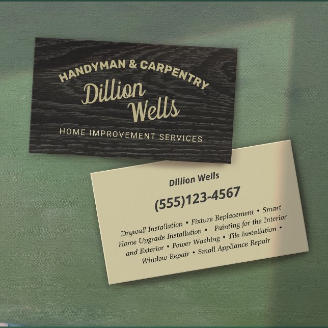 Mörk av Handyman i byggpapper Visitkort (Skapare uppladdad)