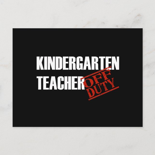 Mörk AV KINDERGARTEN-TEACHER Vykort (Framsida)