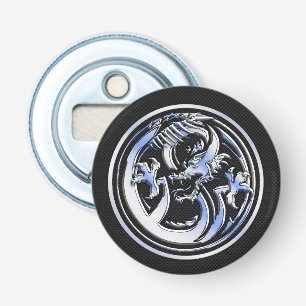 Mörk av kolfiberutskrift i Chrome Dragon Vapensköl Flasköppnare
