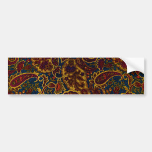 Mörk av ljus vintage, brun paisley-design bildekal
