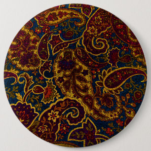Mörk av ljus vintage, brun paisley-design knapp