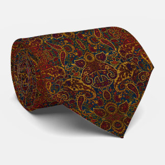 Mörk av ljus vintage, brun paisley-design slips