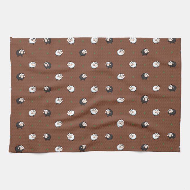 Mörk av Mönster- för godkända lampor Kökshandduk (Horisontell)