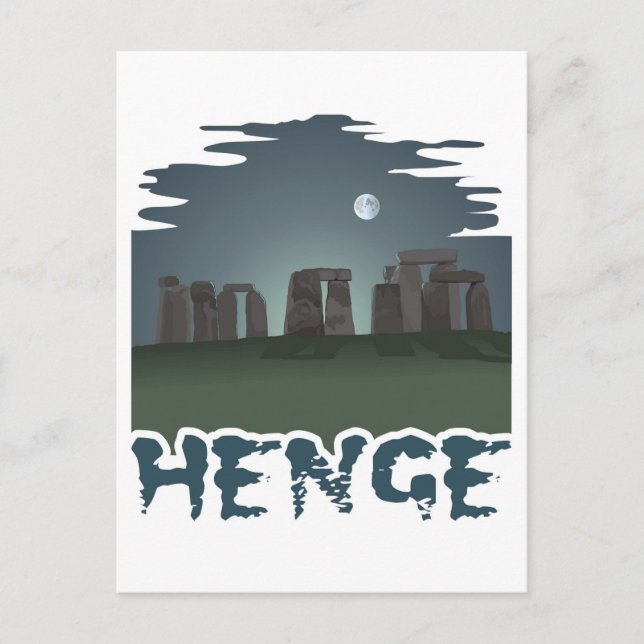 Mörk av mystisk måndagsljus: Stonehenge Vykort (Framsida)