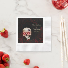 Mörk av skam blommigt moody skallhalloween Fäst Pappersservett