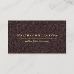 Mörk av typen Guld i CPA Faux Leather Visitkort