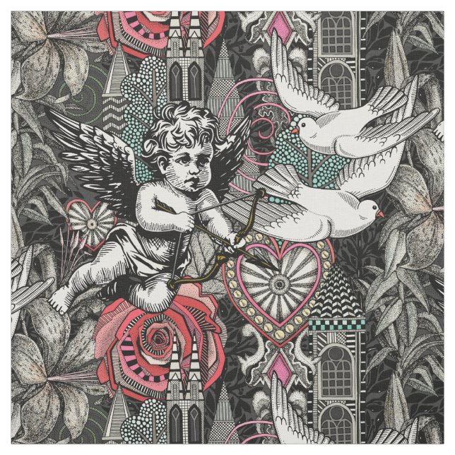 mörk av valentinmaximalism kol tyg (Provkarta)