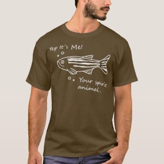 Mörk av Zebrafish Spirit animal Background T Shirt