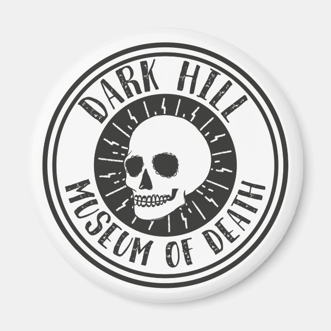 Mörk Backe Museum of Death Skull Magnet (Framsidan)