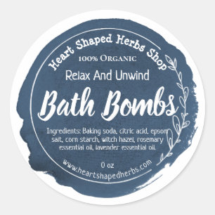 Mörk - badet för blåttvattenfärglöv bombarder runt klistermärke