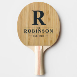 Mörk Bambu Efternamn & Initial Pingisracket
