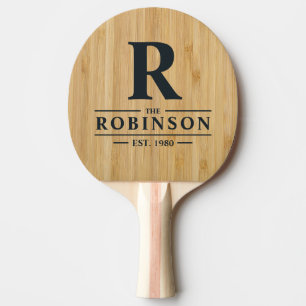Mörk Bambu Efternamn & Initial Pingisracket