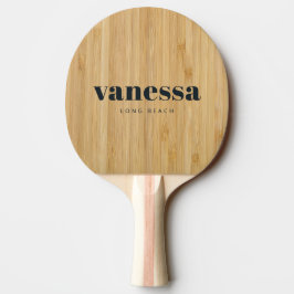 Mörk Bambu Minimal Modern Klassisk Namn Pingisracket