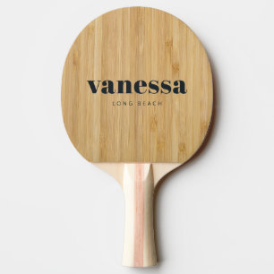 Mörk Bambu Minimal Modern Klassisk Namn Pingisracket
