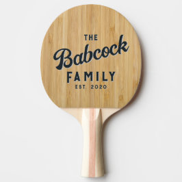 Mörk Bambu Retro Familj Namn & År Pingisracket