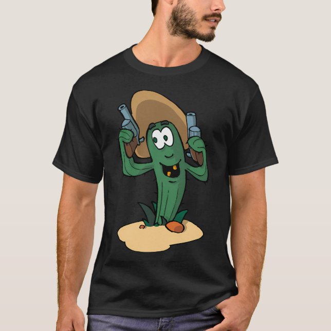 Mörk bandido kaktus t shirt (Framsida)