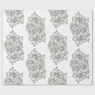 Mörk Barock Blommig Tatueringstil Presentpapper