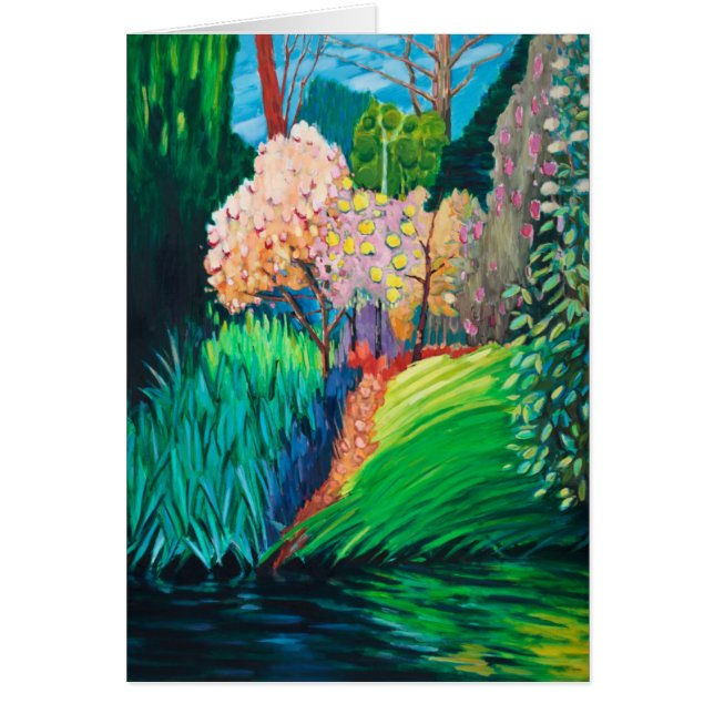 Mörk bassäng hälsningskort (Framsidan)