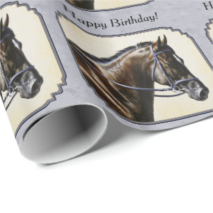 Mörk Bay Sport Horse Grått Presentpapper