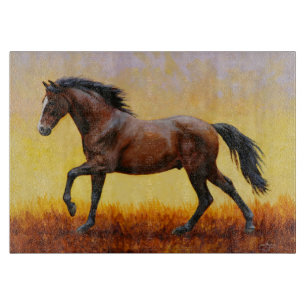 Mörk Bay Stallion Horse Galloping
