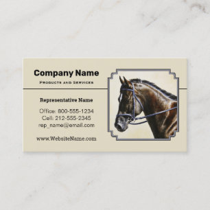 Mörk Bay Trakehner Sport Horse Visitkort