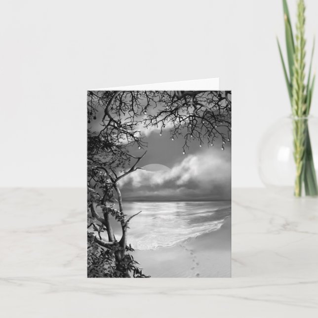 Mörk Beach Kort (Framsida)