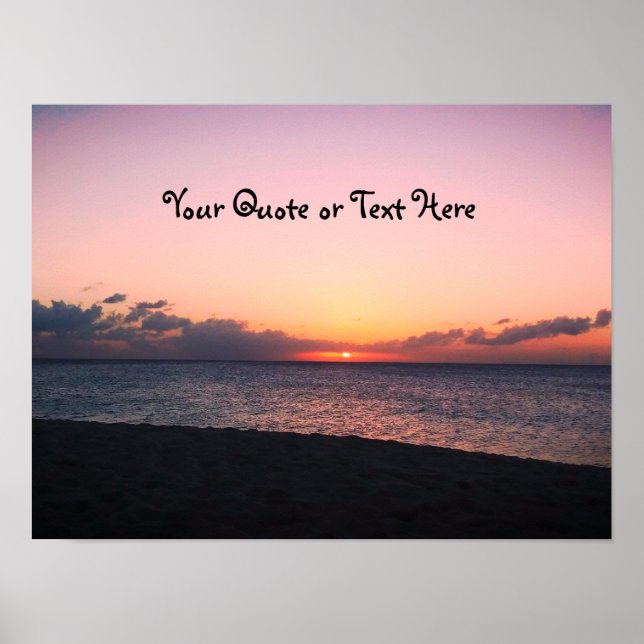 Mörk Beach Sunset Poster (Framsidan)