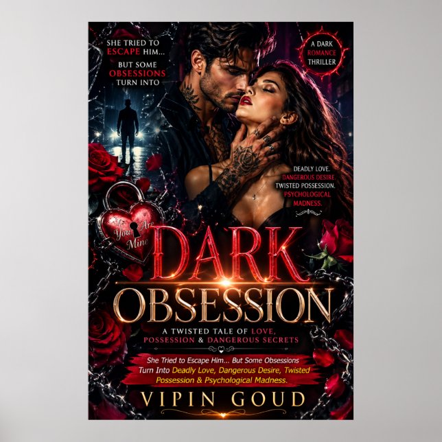 Mörk besatt väggkonstaffisch – Twisted Love Goth Poster (Framsidan)